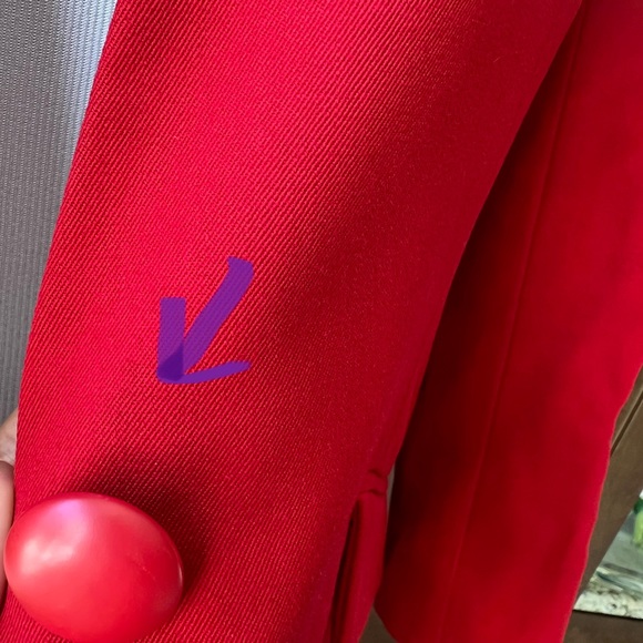 Christian Dior Red 100% Wool Long Blazer US12 Used Once!! - Picture 12 of 16